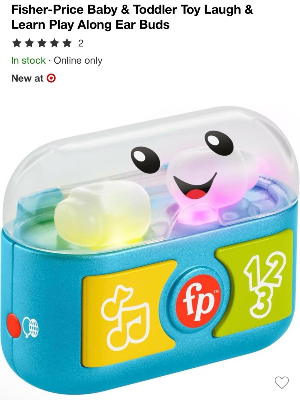 Lot Of 4 Fisher Price Laugh Learn Play Along Ear Buds Interactive Toy Infant New